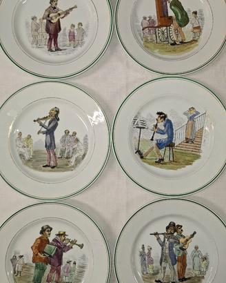 6 piatti: i musici di Campi - Richard - fine '800