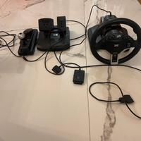 Volante pedaliera e cambio per PlayStation 2