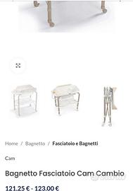 Fasciatoio con vaschetta Cam