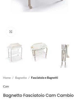 Fasciatoio con vaschetta Cam