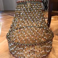 Lampadario con perline di vetro
