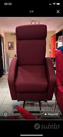 Poltrona reclinabile elettrica bordeaux