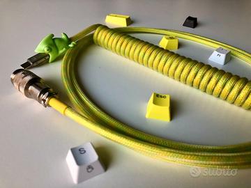 Cavo USB Type-C Custom Coiled GX16 tastiera GIALLO