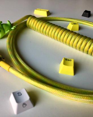 Cavo USB Type-C Custom Coiled GX16 tastiera GIALLO