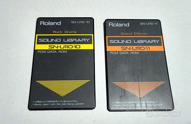 Roland Sound Library cards SN-U110-10 & SN-U110-11