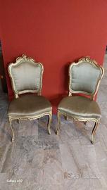 Coppia di sedie antiche stile Luigi XVI laccate