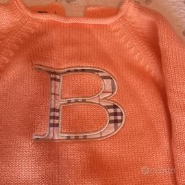 maglione di filo Burberry color salmone
