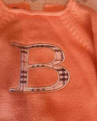 maglione di filo Burberry color salmone