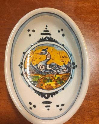 Portasapone in ceramica decorata a mano