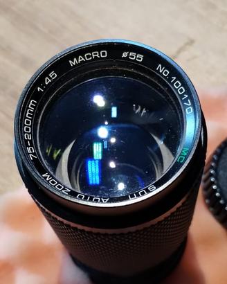 Ottica zoom Sun 75-200 f 4.5 m42 Vite mirrorless