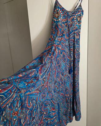 Abito Boho lungo fantasia paisley Taglia Unica