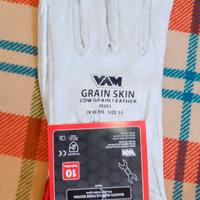 Guanti da lavoro in vera pelle taglia 10 