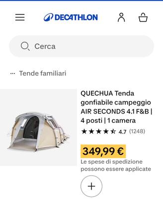 tenda campeggio Quechua Hair second 4.1