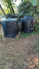 Botti Cilindriche Nere 1500 Litri con Rubinetto