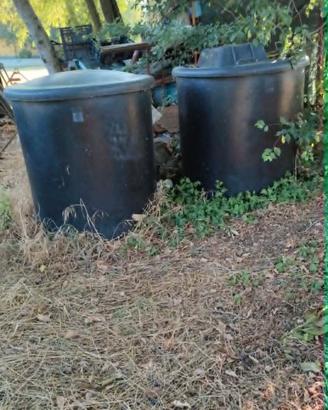 Botti Cilindriche Nere 1500 Litri con Rubinetto