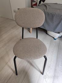 Sedia design danese in stoffa per scrittoio  nuova