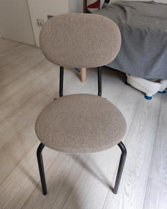 Sedia design danese in stoffa per scrittoio  nuova