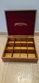 Twinings Scatola Legno Porta Bustine 12 Scomparti