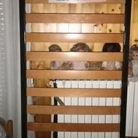 Rete singola con doghe e materasso matrimoniale