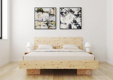 Letto in cirmolo 200x140 con testiera