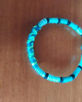 Set collana e bracciale in cotone