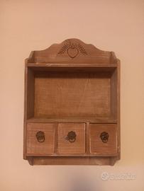 mobiletto in legno da parete