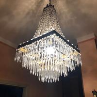 LAMPADARIO QUADRATO VETRO MURANO