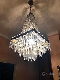 LAMPADARIO QUADRATO VETRO MURANO