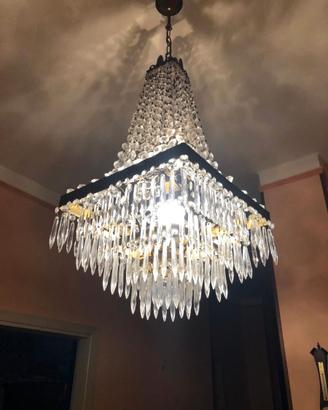 LAMPADARIO QUADRATO VETRO MURANO