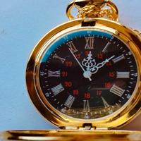 Orologio da Tasca dorato  quadrante nero