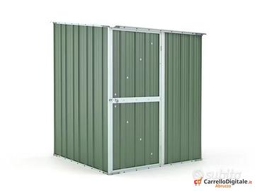 Casetta in lamiera 155x175 verde spiovenza avanti