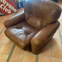 Poltrona vera pelle vintage