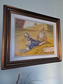 Quadro Uomo con cane