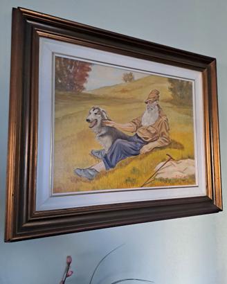 Quadro Uomo con cane