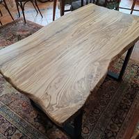 ulivo acacia tavolo da pranzo top bagno mensolone 
