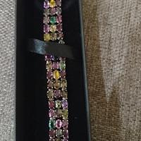 Braccialetto vintage argento con tormaline 