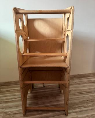 Torre Montessoriana multifunzione in legno