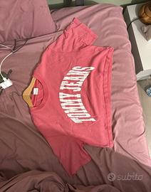 Crop top Tommy Jeans rosa taglia S