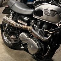 Scarico alto per Triumph Bonneville + fianchetto