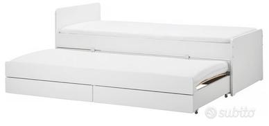 Letto doppio estraibile con cassettoni bambini