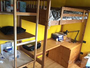 Letto a soppalco ikea scrivania