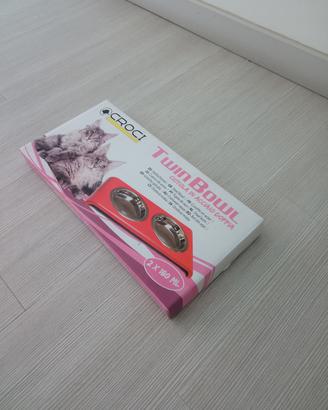 TWIN BOWl ciotole in acciaio con base in plastica