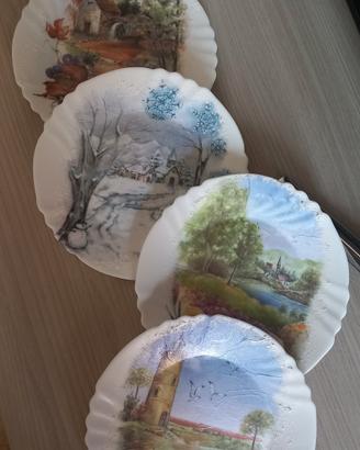 set 4 piatti ornamentali 