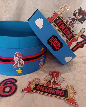Torta porta caramelle Sonic