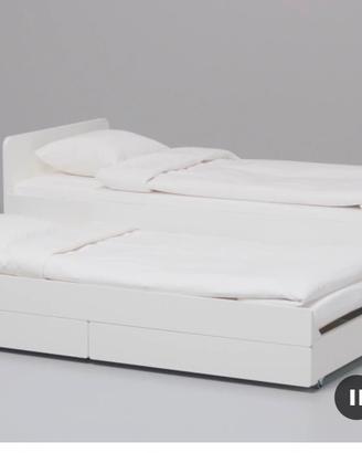 Letto ikea singono con secondo letto e cassetti