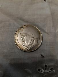 Moneta 20 Lire Commemorativa Mussolini