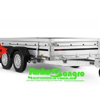 Rimorchio Ellebi doppio asse con ruote esterne