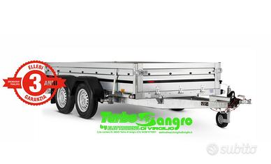 Rimorchio Ellebi doppio asse con ruote esterne