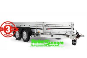 Rimorchio Ellebi doppio asse con ruote esterne