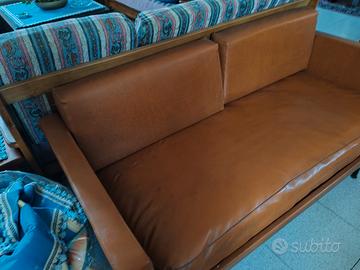 Divano Semipelle Stile Vintage